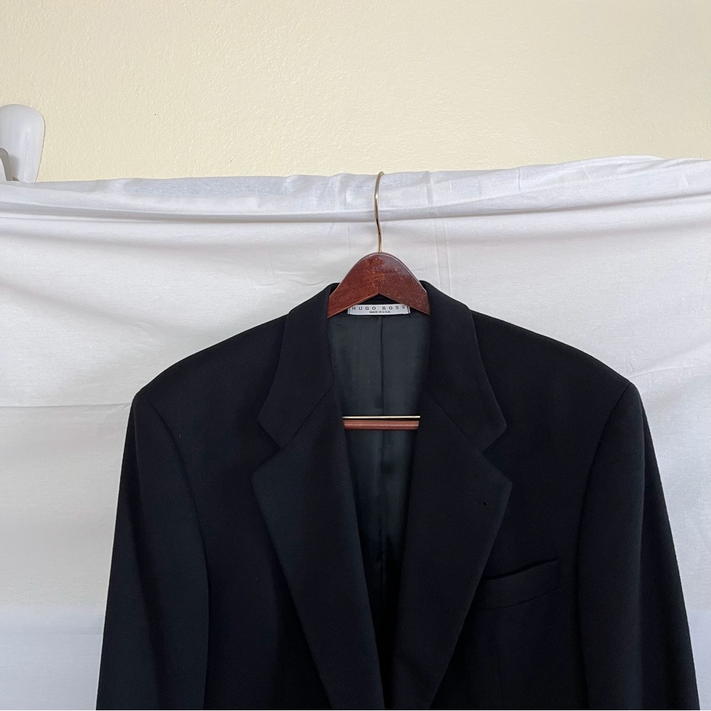 HUGO BOSS Cashmere Blazer Ing LoroPiana APOLLON Black Size 40SH - Picture 3 of 10